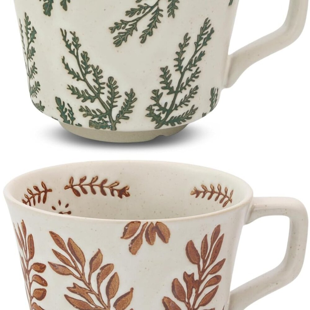 Ceramic Coffee Mug, 12 oz Novelty Unique Teacup with Handle, Stoneware Cup for T